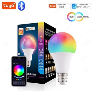 Bóng đèn LED thông minh Bluetooth AC 85-265V bóng đèn chiếu sáng di động 15W E27 CW + WW LED gia đình đổi màu
