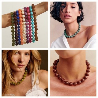 Vòng cổ handmade boho hạt nhựa, phong cách bohemian thời trang cho nữ
