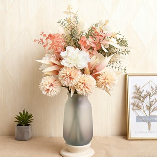 Hoa Giả Decor Trang Trí Nhà Cửa Phòng Khách Mẫu Đơn Lụa Cao Cấp Bó Cầm Tay Cô Dâu Tiệc Cưới Phong Cách Bắc Âu Cây Đạo Cụ Chụp Ảnh Vintage Sang Trọng Phụ Kiện Bàn Làm Việc Đẹp Mắt Retro Giống Thật Cúc Ping Pong