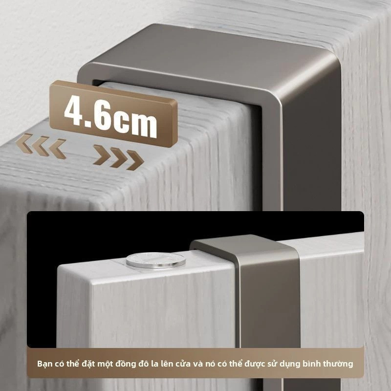 Thanh móc treo sau cánh cửa nhôm anod chống gỉ, treo cửa dễ dàng không khoan đục, Lắp đặt tiện lợi