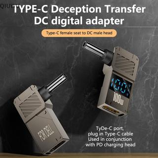 QIUWU PD100W Laptop Sạc Nguồn Cung Cấp Kết Nối Adapter Nữ Type-C Sang Nam Chuyển Đổi Màn Hình Hiển Thị Kỹ Thuật Số Cho / /.