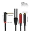 BTM 6 35mm Stereo Splitter Y Cable Stereo Male to Double 6 35mm Female Splitter
