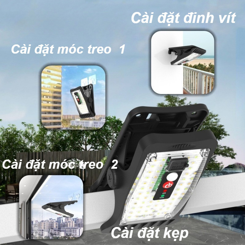 Đèn kẹp năng lượng mặt trời, đèn sân vườn ngoài trời,kẹp và sẵn sàng sử dụng,3 chế độ ánh sáng