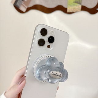 Giá đỡ điện thoại từ tính tròn màu đám mây 3d cho IPhone 17 16 15 14 13 12 Pro Max 14 Plus có thể gập lại Giá đỡ bàn co giãn P2