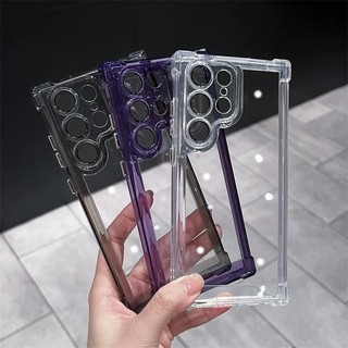 Ốp lưng chống sốc trong suốt sang trọng cho Samsung Galaxy S24 S23 S22 FE Plus S25 Ultra A34 A54 A15 A25 A35 A55 A16 5G Vỏ Acrylic cứng