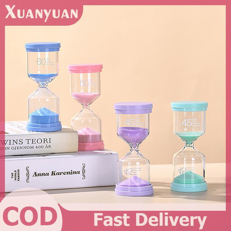 XUAN 1PC 3 / 5 / 10 / 15 / 30 Phút Cát Nhiều Màu Sắc Trẻ Em Kid Quà Tặng Cát Hẹn Giờ Kính Trang Trí Nhà Cửa Đồng Hồ Cát VN