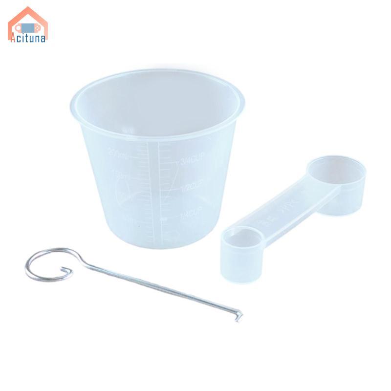Đo Thìa Bộ Cốc Đo Thìa Cốc Tay Cầm Dài Muỗng Dụng Cụ Loại Bỏ Mái Chèo Thanh Khuấy Làm Bằng Thép Không Gỉ Và PP Thích Hợp Cho Nhà Ký Túc Xá Ba
