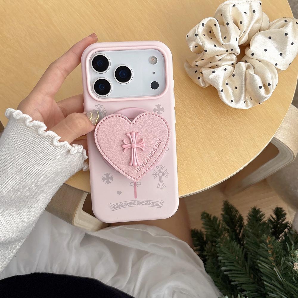 Ốp lưng TPU Tương thích với iPhone 13 14 14Pro 14ProMax 15 15Pro 15ProMax 16 16Pro 16ProMax 17 17Pro 17ProMax Vỏ nam châm họa tiết màu hồng