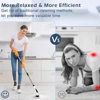 Bàn chải làm sạch điện 9 trong 1 hoàn toàn mới, máy làm sạch quay, máy chà sàn USB, dụng cụ làm sạch có thể điều chỉnh