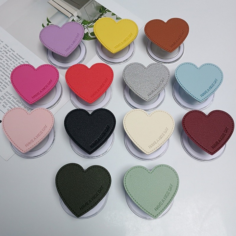 Dễ Thương 3D Trái Tim Bỏ Túi Đứng Đơn Giản Màu Trái Tim Silicon Cho Điện Thoại Từ Tính Magsafe Cho iPhone 16 Giá Đỡ