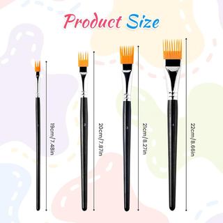 4 Chiếc Nghệ Thuật Ngũ Cốc Bàn Chải Lược Bộ Nghệ Sĩ Chuyên Nghiệp Acrylic Cọ Sơn Lược Bộ Nylon Nhỏ Lông Tranh Bàn Chải Cho Acrylic Dầu Và Màu Nước Lý Tưởng Cho Nghệ Sĩ Người Bắt Đầu