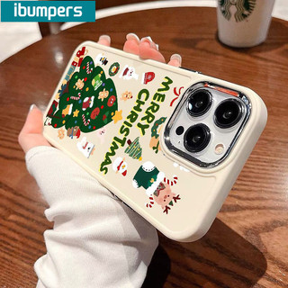 Ibumpers Ốp Điện Thoại Ngộ nghĩnh Dễ Thương Giáng Sinh Vui Vẻ Họa Tiết Cây Silicon Mềm Cao Cấp Chống Sốc Cho iPhone 17 16 15 14 12 13 11 Pro Max IP 7 8 Plus Iphon X XS XR Xs Max