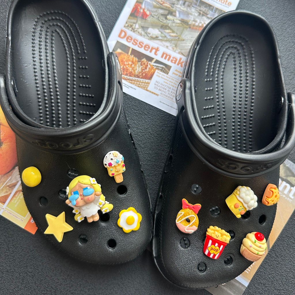 Pop Mart Phụ Kiện Khóa Giày Hoa Có Thể Tháo Rời, Phụ Kiện Trang Trí Giày Lỗ Tương Thích Crocs, Zhibixing