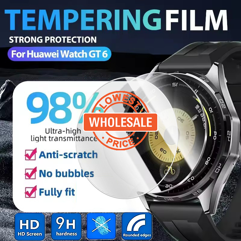 [Bán buôn] Kính cường lực bảo vệ màn hình Tương thích cho dòng Huawei Watch GT6 | Vỏ bảo vệ chống trầy xước HD Clear
