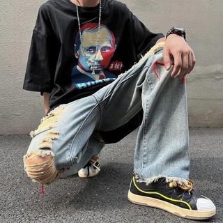 Quần Jean Nam ESEA Phong Cách Hip-Hop Hồng Kông, Mát Mẻ & Sành Điệu Unisex
