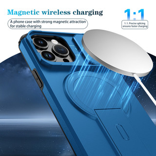 Dành Cho iphone 13 Pro Max Ốp điện thoại Trượt Camera Đứng Ẩn Từ Tính Sẵn Sàng Lưng Cứng Khung Silicon Mềm Chống Rơi Mỏng Bao