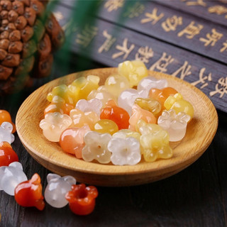((10 Chiếc) Lụa Ngọc Vàng Tự Nhiên 9x13mm Cho Vòng Tay)
