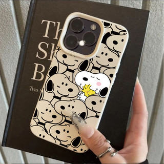 Ốp Điện Thoại Di Động Cho Iphone 17 Pro Max 16 15 14 13 Pro Max 15 16 Plus 17 Air Case Cover Dễ Thương Màu Kẹo Snoopy Lichee Họa Tiết Mềm Chống Sốc Hoạt Hình Silicon Mờ