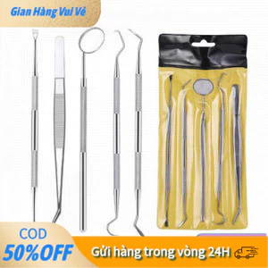 【24h】Bộ khám nha khoa cao cấp 3-5 chi tiết, thép không gỉ chống ăn mòn, đảm bảo an toàn và hiệu quả khi sử dụng