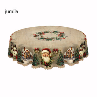 Ông Già Noel Bàn Giáng Sinh Tròn Khăn Trải Bàn Lễ Hội 60 Inch Ông Già Noel Tròn Khăn Trải Bàn Hoàn Hảo Trang Trí Mùa Đông Cho Bàn Ăn Thiết Kế Không Nhăn Cho Gia Đình