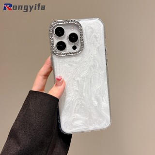 Ốp Điện Thoại Vỏ-Pattern Sang Trọng Cho IQOO 13 12 11 11S 9S Pro Neo 10 9 9S 8 7 Racing 6 Pro + SE Vỏ Kem Khung Kim Cương Mặt Sau Mềm Màu Trắng