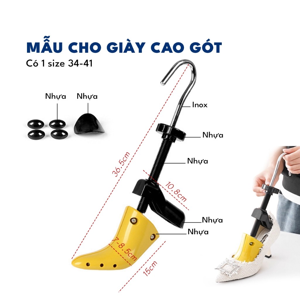 Cây Mở Rộng Size Giày – Dụng Cụ Nong Giày Chất Liệu Nhựa Cứng, Phù Hợp Mọi Kiểu Giày