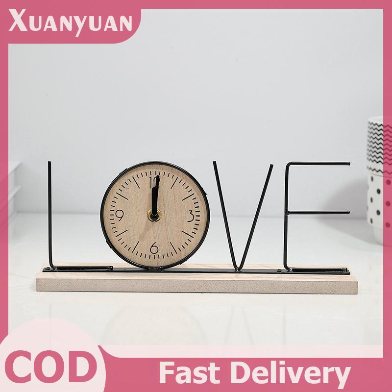 XUAN 1 Đồng Hồ Gỗ Trang Trí Nhà Sáng Tạo Đồng Hồ Bàn Phong Cách Bắc Âu Thời Trang Nghệ Thuật Đồ Trang Trí VN