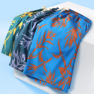 Quần Short Nam Oversize Lá Họa Tiết, Nhanh Khô, Phù Hợp Đi Biển Và Ngày Lễ Mùa Hè
