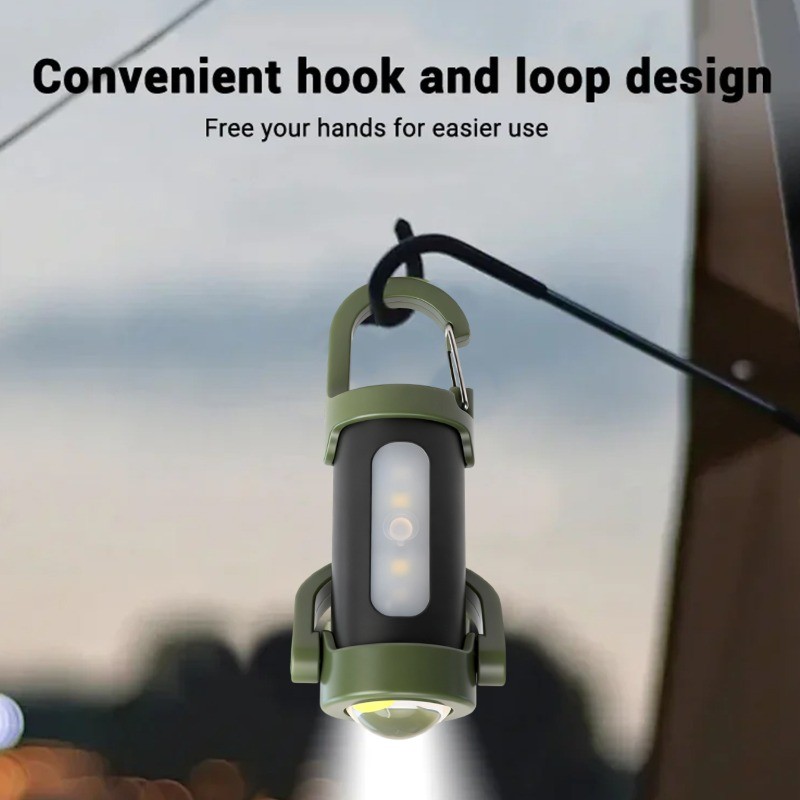 [GiuDiu] Đèn Móc Khóa Mini COB - Pin Di Động 350mAh, Chống Nước, 4 Chế Độ Làm Việc - Phù Hợp Đi Bộ Đường Dài và Cắm Trại