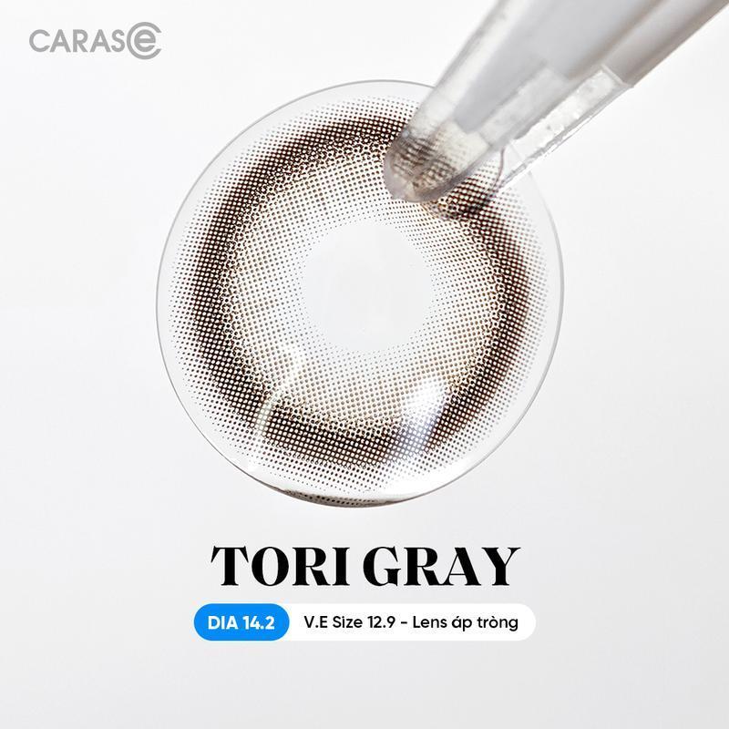 [1 chiếc] Kính áp tròng khoá ẩm 1 Ngày Màu Xám Tro Ánh Bạc CARASE, Lens cận TORI GRAY