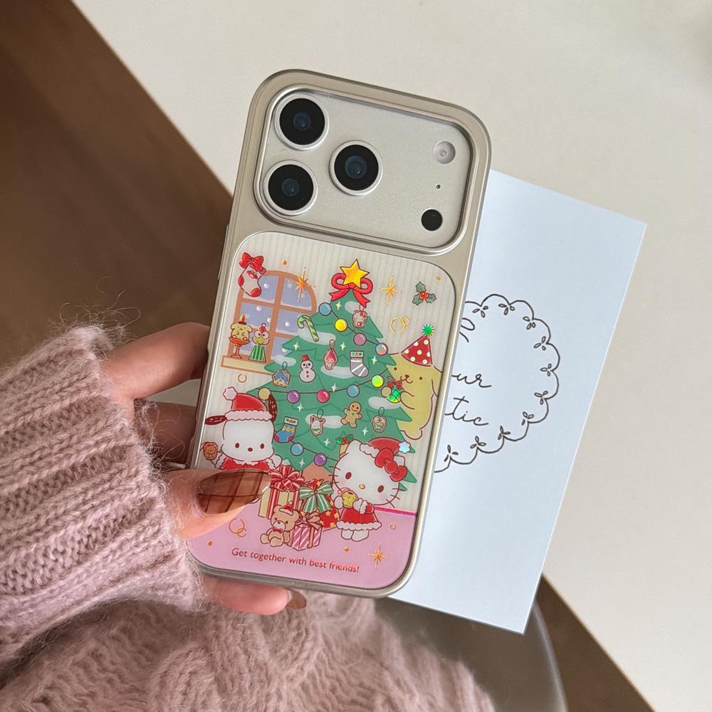 Ốp Lưng Cứng Tương Thích Với iPhone 13 14 14Pro 14ProMax 15 15Pro 15ProMax 16 16Pro 16ProMax 17 17Pro 17ProMax Ốp Họa Tiết Cây Giáng Sinh