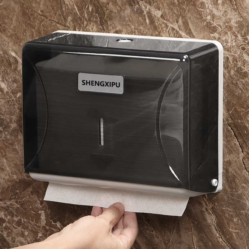 Chất liệu nhựa, Hộp đựng khăn giấy không đục lỗ, Hộp đựng giấy vệ sinh treo tường nhà vệ sinh khách sạn, Hộp đựng khăn giấy nhà bếp và nhà vệ sinh chậu rửa