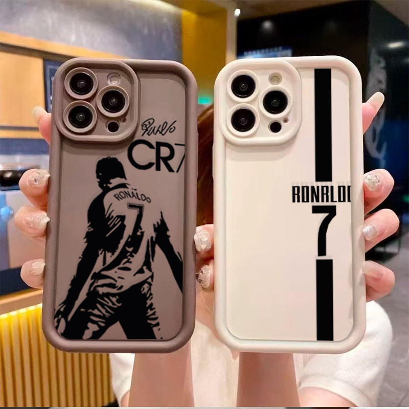 Ốp Điện Thoại CR7 Ronaldo Cho IPhone 11 12 13 Pro Max Mini 5 5S Ốp Lưng Silicon Mềm Chống Sốc Ốp Lưng