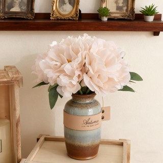 Hoa Giả Mẫu Đơn Lụa Cao Cấp Trang Trí Nhà Cửa Phòng Khách Decor Đám Cưới Bó Cầm Tay Vintage Văn Bình Để Bàn Cành Phụ Kiện Chụp Ảnh Silk Peony Artificial Flowers Home Decoration Wedding Party Photography Props Nordic Style Aesthetic Gift Arrangement