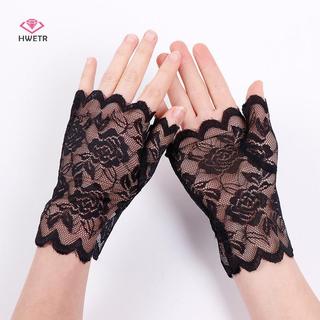 HWETR Bán Thủy Thủ Khiêu Vũ Ngón Nữ Ren Gợi Cảm Găng Tay Găng Tay Dành Cho Nữ Nửa Ngón Tay Fishnet Găng Tay Găng Tay Găng Tay Tay Tay Mới