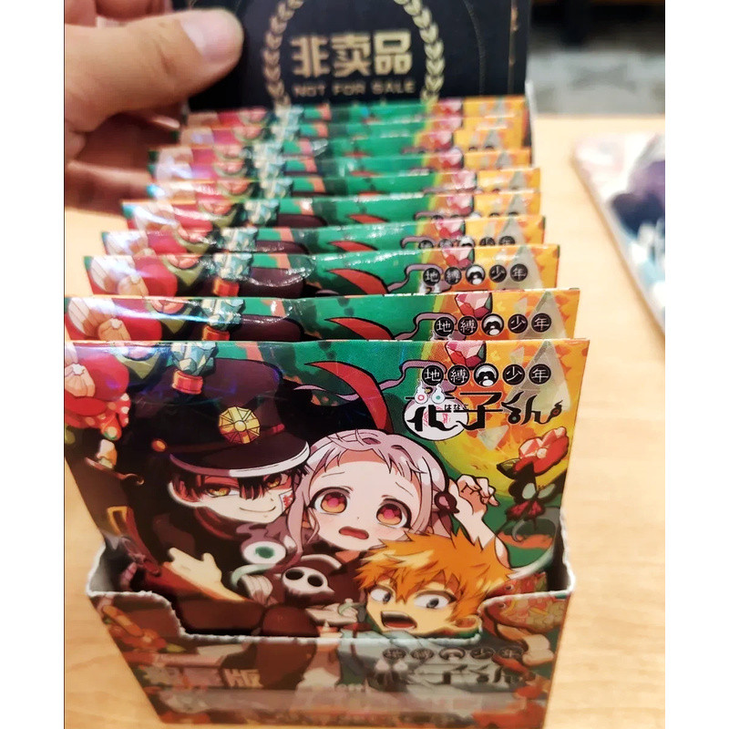 Bộ huy hiệu Pin hộp mù Hanako-kun 75mm kèm thẻ Anime Hàng hóa 10 gói trang trí sưu tập