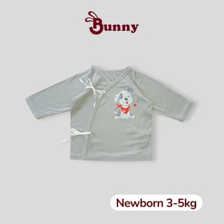 Áo cột dây newborn dài tay Bunny chất thun Modal mềm mịn cho bé 3-5kg