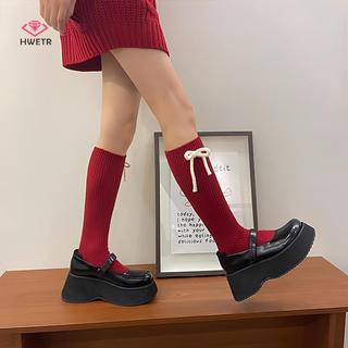 HWTRE All-Star Giáng Sinh Màu Đỏ, Cashmere & Nhung Retro Y2K, Ấm Áp Cho Mùa Đông