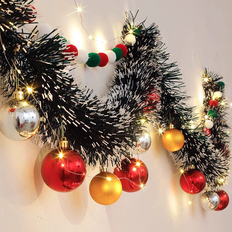 Dây Lá Thông Noel – Dây Trang Trí Giáng Sinh Đẹp, Phụ Kiện Kết Hợp Dây Đuôi Chồn Tạo Decor Lễ Hội Sang Trọng