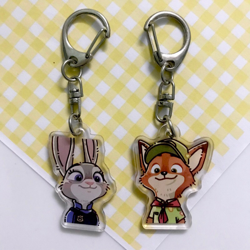 Móc Khoá Cặp Đôi Zootopia Nick Cáo Và Judy Thỏ 🦊🐰- Sango