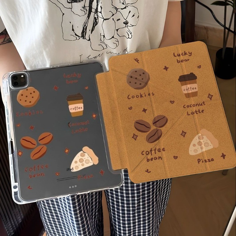 Bảo vệ cho ốp lưng ipad Air2 Air4 / air5 air 11 air 13 inch 25S A16 gen11th M4 24S pro11 M2 Air6 M3 Air7 Mini4 / 5 / 6 Gen5 / 6 10th gen pro 12.9 Gen7 Gen8 Gen9 Phim hoạt hình Vỏ máy tính bảng dễ thương