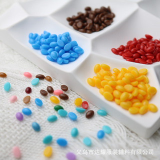 Búp bê handmade màu cà phê vàng hình bầu dục có mắt và mũi, kèm miếng dán đáy phẳng - BWF0
