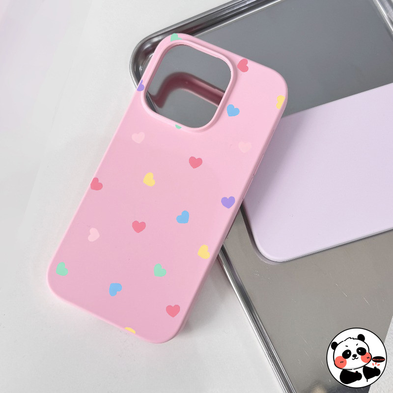 Ốp Điện Thoại Màu Macaron Trái Tim Dễ Thương Cho Redmi Note 15 14 13 12 Turbo 12R 12T Pro Plus RedmiNote15 RedmiNote14 Vỏ Sang Trọng Hoạt Hình Matte Vỏ Kẹo Mềm Chống Sốc