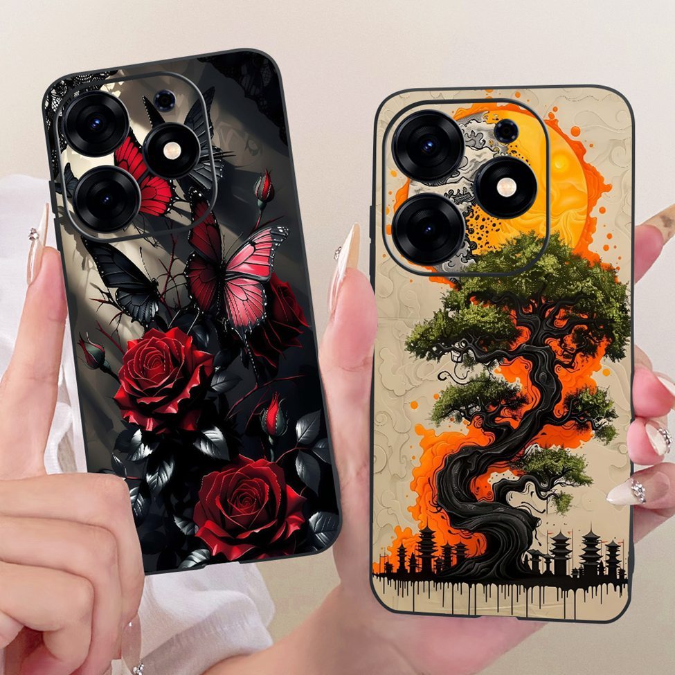 Ốp lưng Tecno Spark 10 Pro Cover KI7 Mèo Dễ Thương Thời Trang Bướm Sơn Vỏ Techno Spark 10 Pro K17