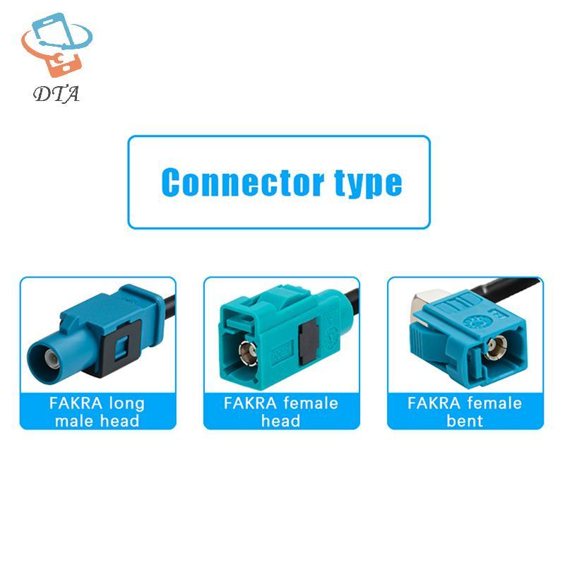 [DTA] Fakra Z Male To Fakra Z Female Jack 90 độ Điều hướng ô tô Ăng-ten GPS Adapter Cáp nối dài RG174 RF Coaxial Pigtail VN