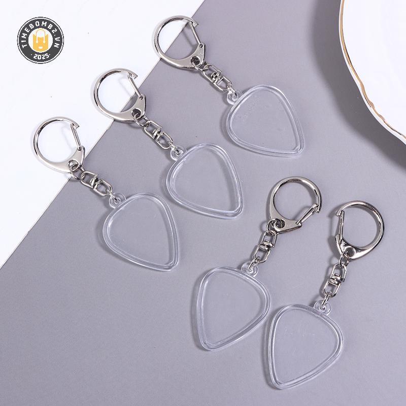 {TB & Bag} 3 / 5 Chiếc Guitar Pick Collection Box Móc Khóa Khung Ảnh Trong Suốt Có Thể Thay Thế Mặt Dây Chuyền Có Thể Tháo Rời Phụ Kiện Âm Nhạc.