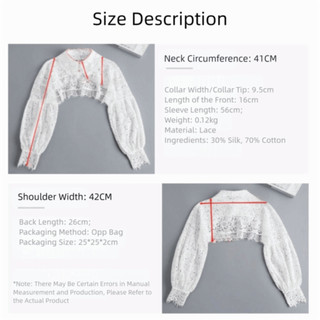 Khăn choàng và áo len chống nắngpure cotton, cổ giả hoa ren, dễ thương dành cho nữ