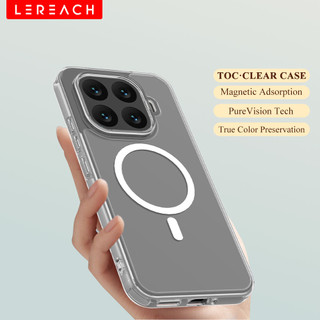 Lereach cho Xiaomi 17T Pro / 17T / 15T Pro / 15T Vỏ điện thoại từ tính, Acrylic + TPU, Vỏ sạc từ tính trong suốt chống sốc 4 tông màu