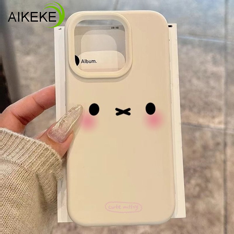 Vỏ Blush Bunny Dễ Thương Cho iQOO Z10 Z9 Turbo Pro Turbo + Độ Bền Z9x Z8 Z8x Z7i Z5x Z3 Neo 10 9 9S 8 Pro Plus 10R Màu Kẹo Mờ Vỏ Điện Thoại Hoạt Hình Chống Sốc Mặt Sau Mềm