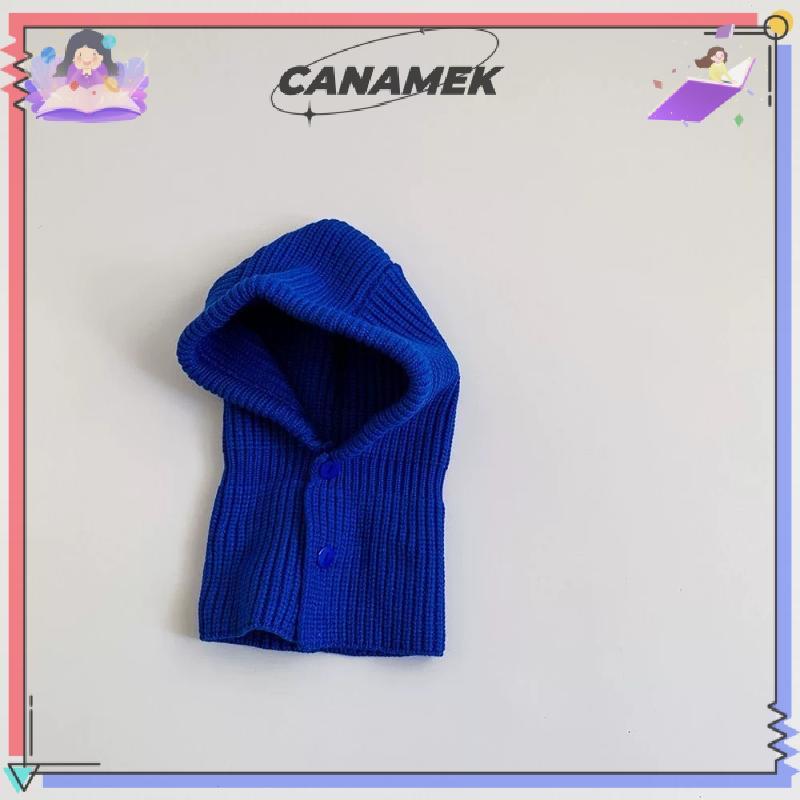 CANAMEK Mùa Đông Trẻ Em Khăn Mũ Thời Trang Sọc Đan Mũ Bảo Vệ Tai Trẻ Em Balaclava Mũ Đội Đầu 1-6 Tuổi Bé Có Mũ Trùm Đầu Bò CSF